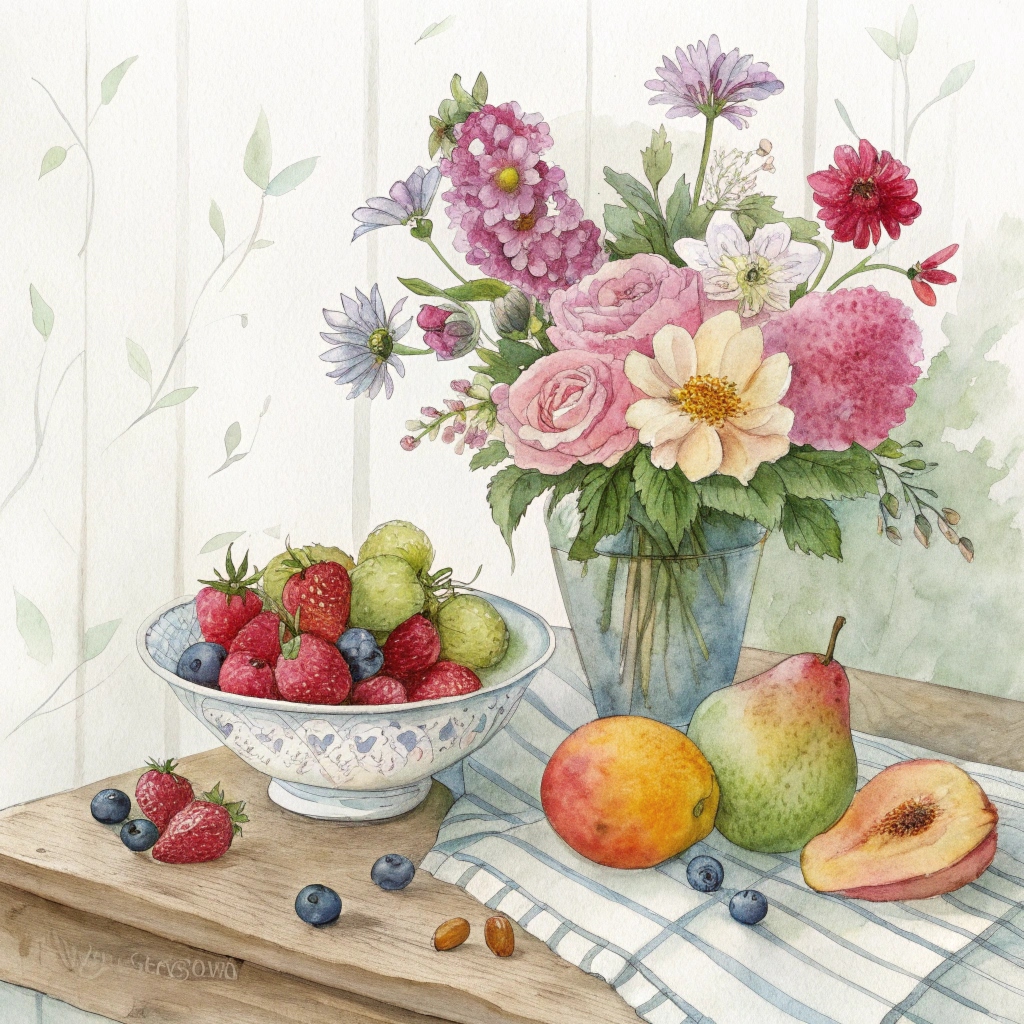 Painting techniques demonstration